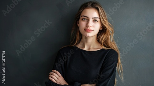 woman standing in a studio.
