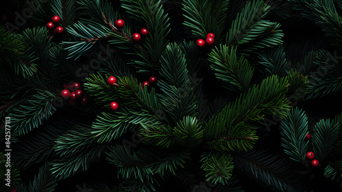 Christmas tree branches background