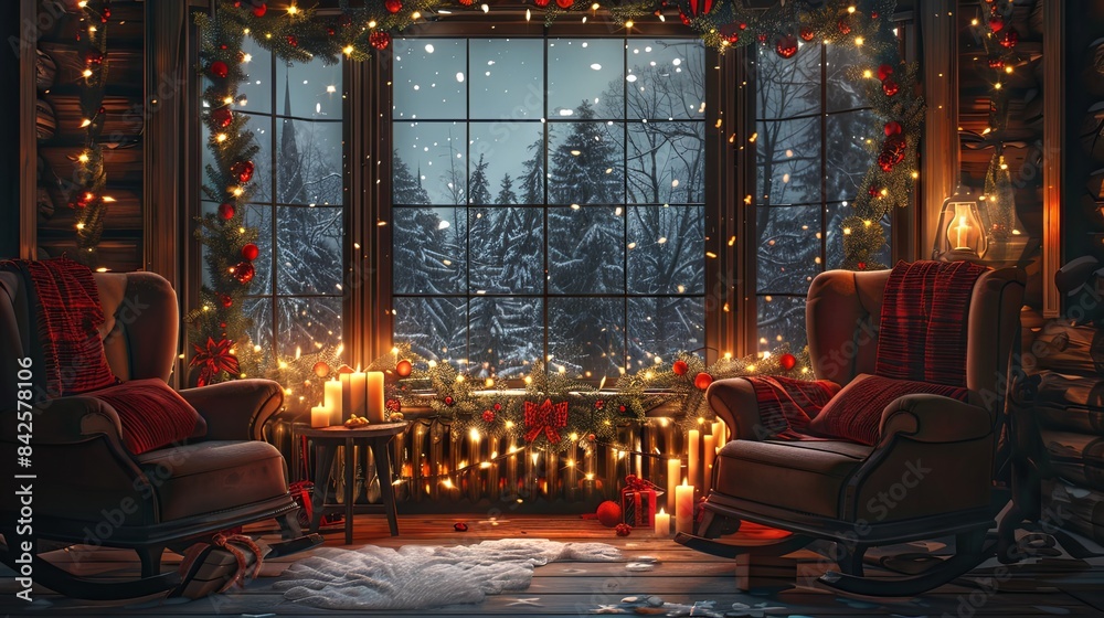 Christmas winter cozy background 