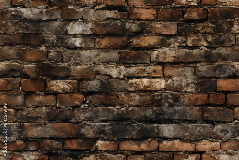 Fototapeta premium old brick wall brown color for background or texture