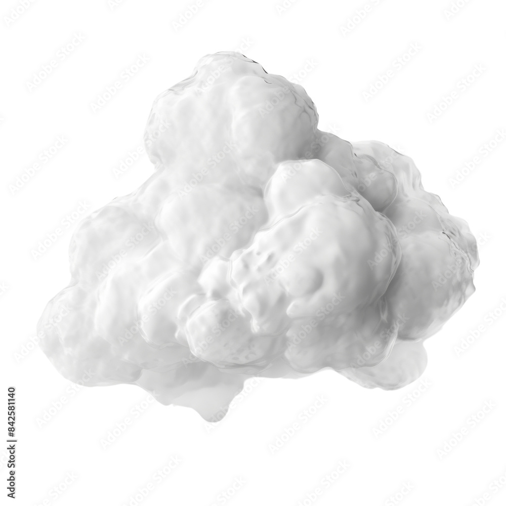 White cloud on transparent or white background White cloud on transparent or white background