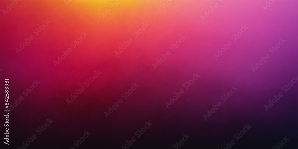 Fototapeta premium Multicolor Gradient Vaporwave Background - Smooth Gradient Fog Mist Over Dark Solid Colors of Red, Yellow, Purple 
