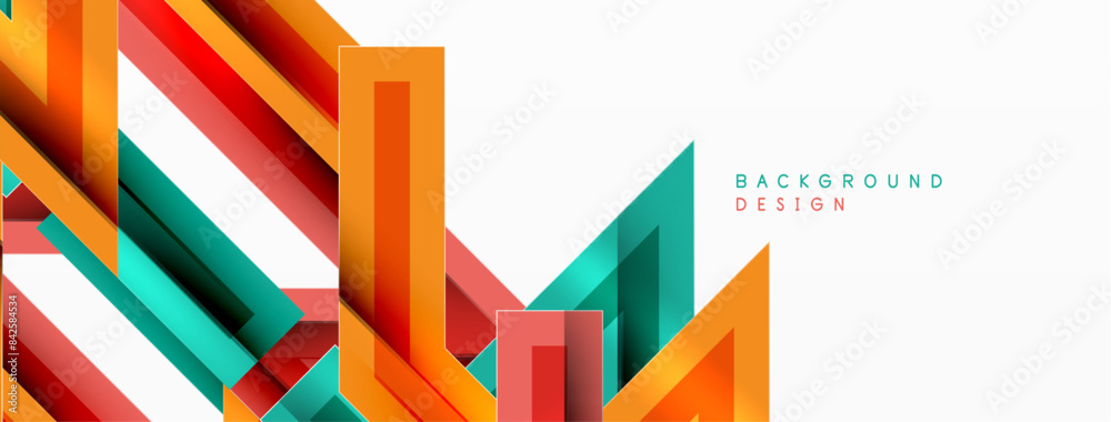 Line zig zag dynamic geometric abstract background. Colorful lines with shadow and light effects, various routes concept. Vector Illustration For Wallpaper, Banner, Background, Card Line zig zag dynamic geometric abstract background. Colorful lines with shadow and light effects, various routes concept. Vector Illustration For Wallpaper, Banner, Background, Card