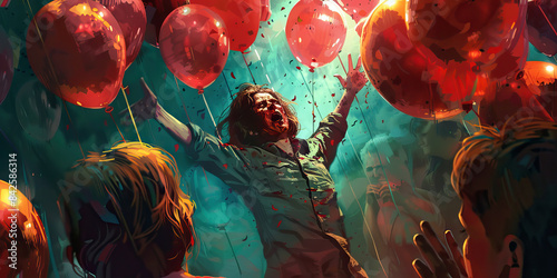 Birthday Backstabbing: A Deadly Surprise - Amidst the balloons and presents, a guest is found murdered, and the partygoers must uncover the dark secrets hidden among them to find the killer photo