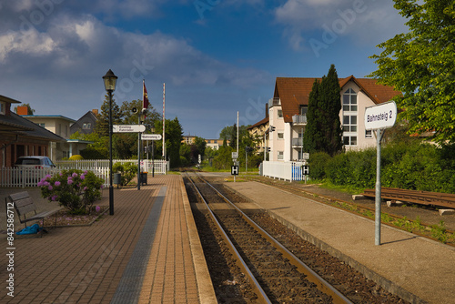 Mecklenburgische Bäderbahn, Zug, Dampflok, Kleinbahn Molli, Bahnhof Ostseebad Ostseebad Kühlungsborn Ost, Mecklenburg Vorpommern, Deutschland 