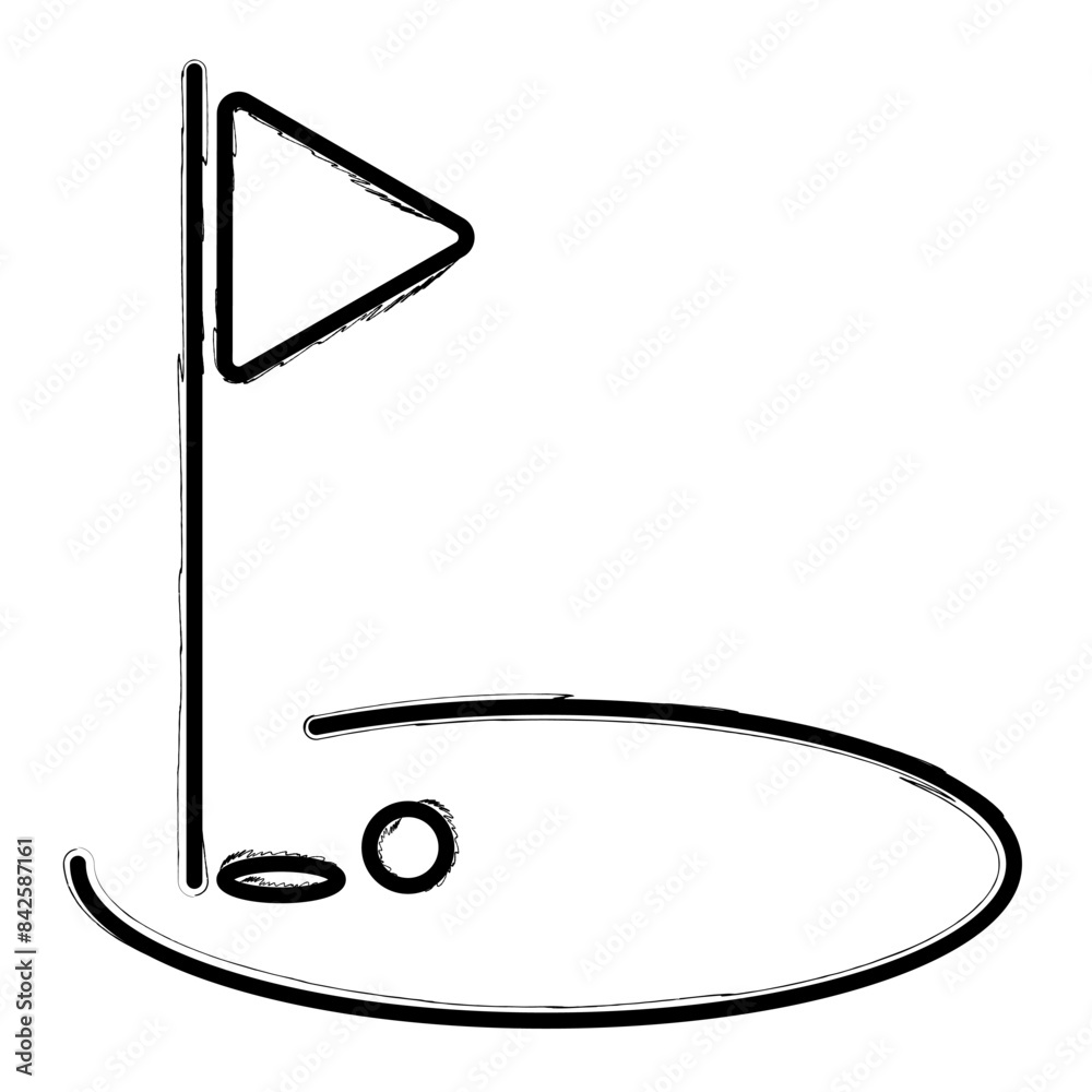 golf brush strokes on a white background. Vector illustration. golf brush strokes on a white background. Vector illustration.