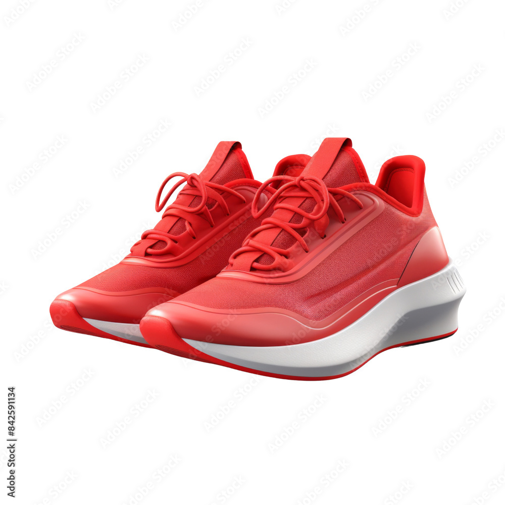 Running sneakers mockup on transparent or white background