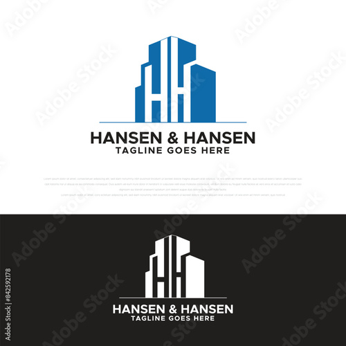 letter H home bulding creative unique logo