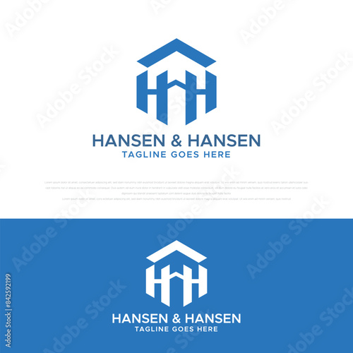 letter H home bulding creative unique logo
