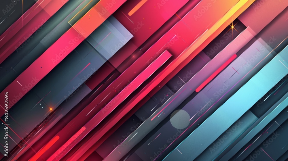 Obraz premium Abstract Background with Diagonal Stripes and Bright Colors, Perfect for Modern and Futuristic Design
