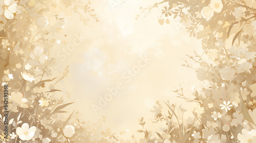 illustration of leaves back...