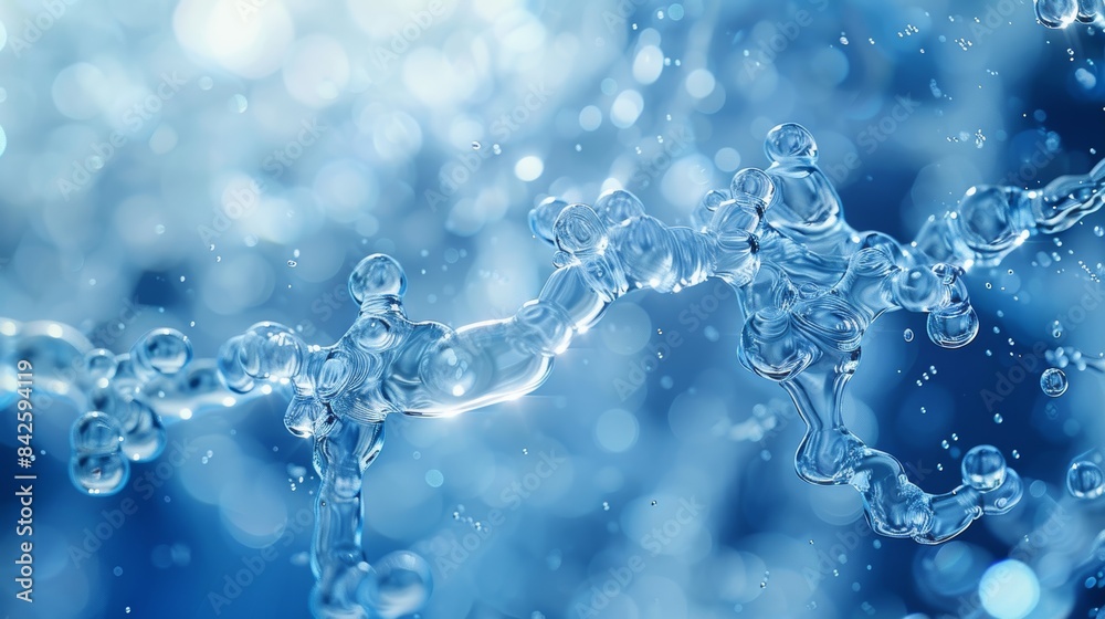 Abstract blue water splash with bokeh background, perfect for representing purity, freshness, and movement. Abstract blue water splash with bokeh background, perfect for representing purity, freshness, and movement.