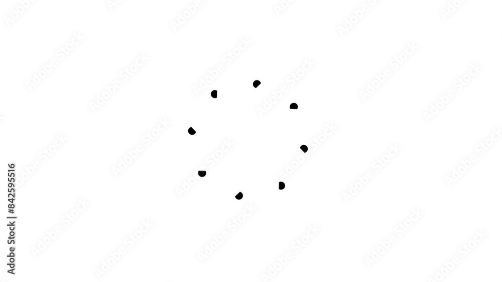 4K Animation loads circle icon on background. 4K Animation loads circle icon on background.