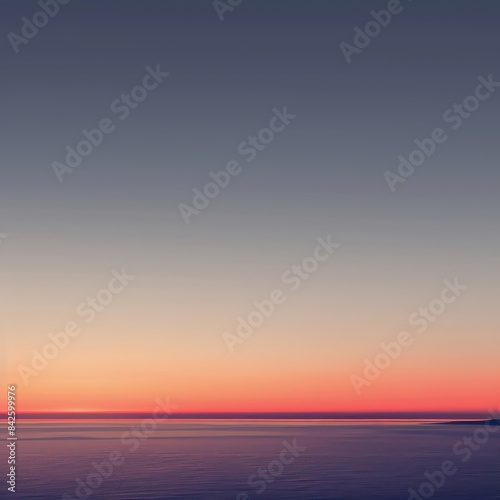 Minimal sunrise  horizon line  wide angle  warm hues for a peaceful background