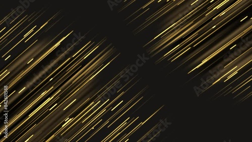 Wallpaper Mural Gold particles background, a bright stream of thin lines of light particles on a black background. Movement of golden stripes. Rain of particles. awards and holidays background. Seamless loop Torontodigital.ca