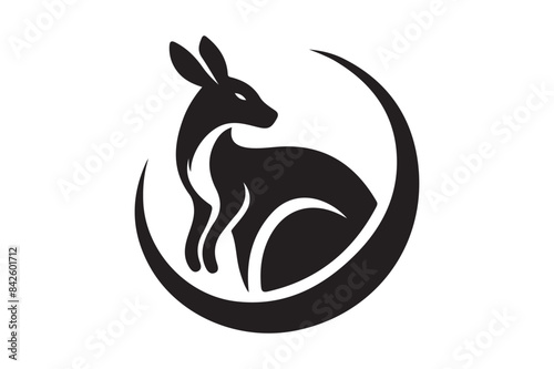 Kangaroo silhouette vector illustration