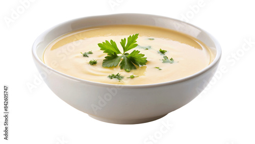 Creamy Clam Chowder Delight isolated on Transparent background.