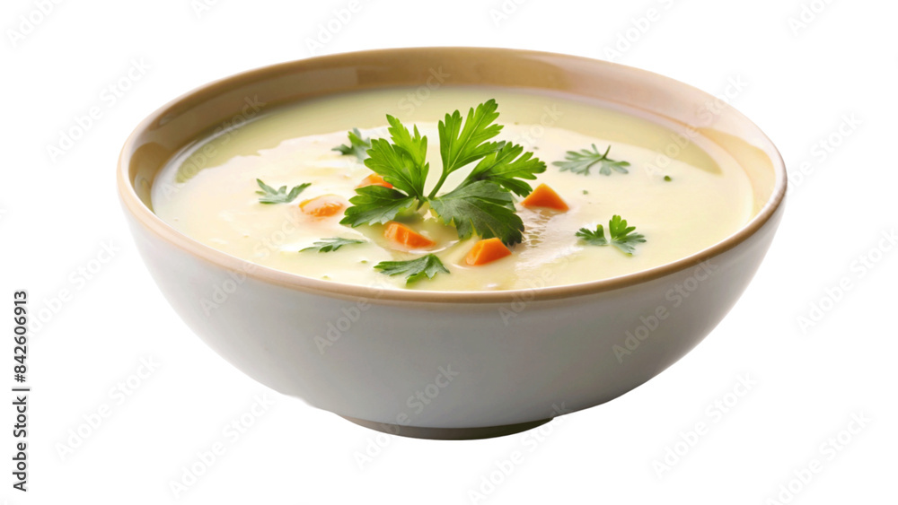 Creamy Clam Chowder Delight isolated on Transparent background. Creamy Clam Chowder Delight isolated on Transparent background.