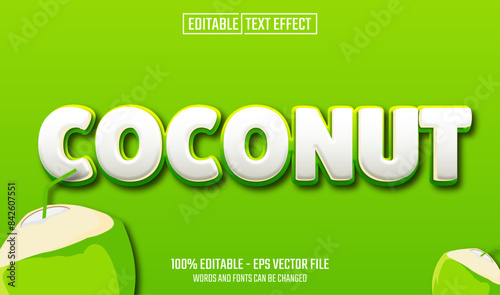 coconut editable text effect