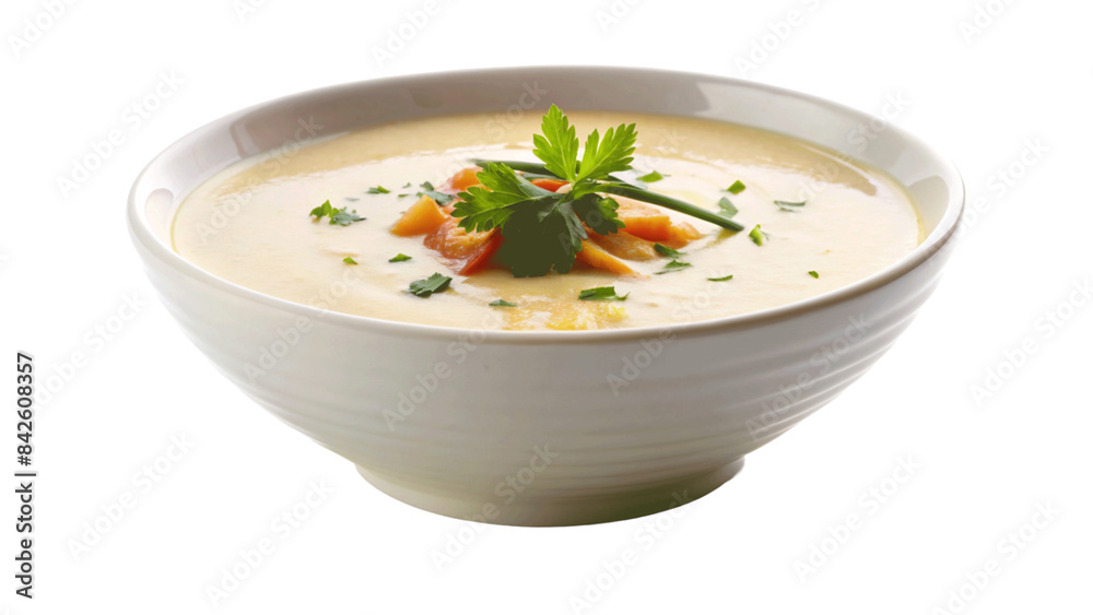 Creamy Clam Chowder Delight isolated on Transparent background. Creamy Clam Chowder Delight isolated on Transparent background.