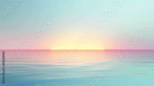 gradient blank background, cian to light blue, 3d english letter at the bottom, reflection, minimal  © imlane