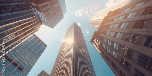 modern tall city buildings, realistic photography, midday 
