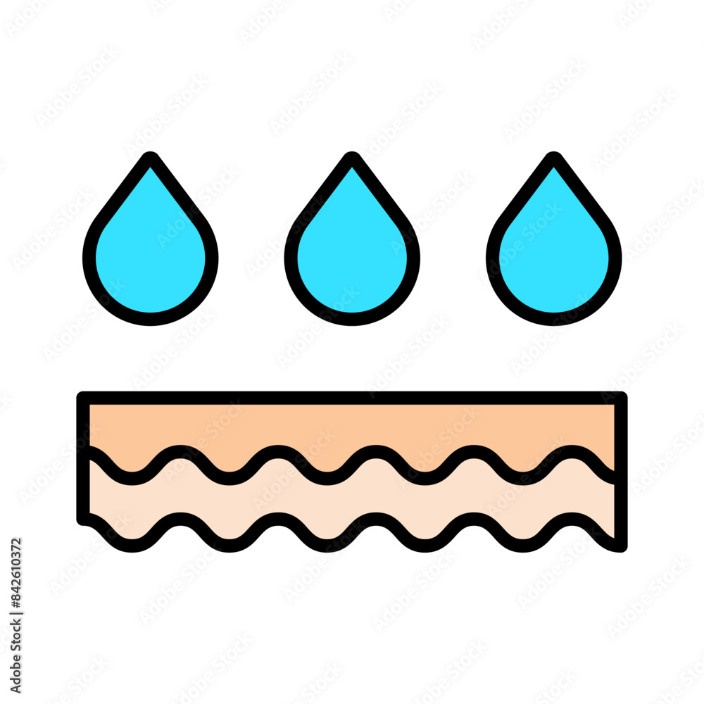 Hydration icon. Water droplets, skin, moisturizing, hydration, skincare, beauty, healthy skin, moisture, self-care. Hydration icon. Water droplets, skin, moisturizing, hydration, skincare, beauty, healthy skin, moisture, self-care.