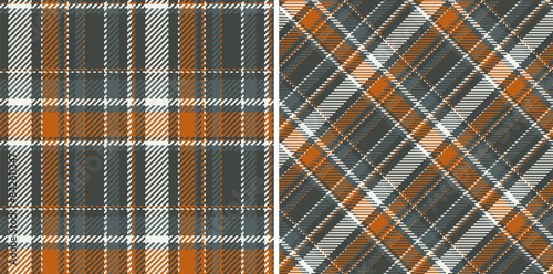 Vector texture fabric of pattern seamless check with a plaid background textile tartan.