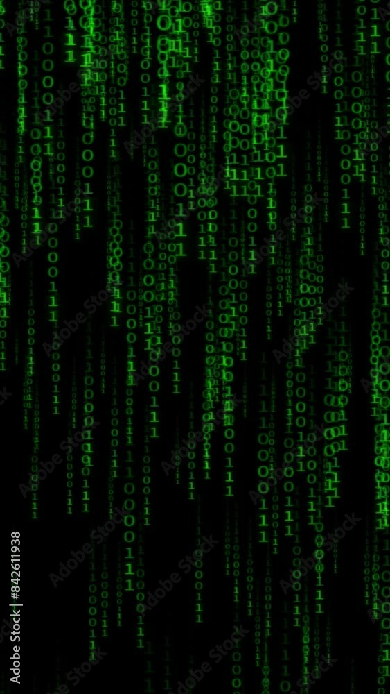 abstract binary code background animation 
