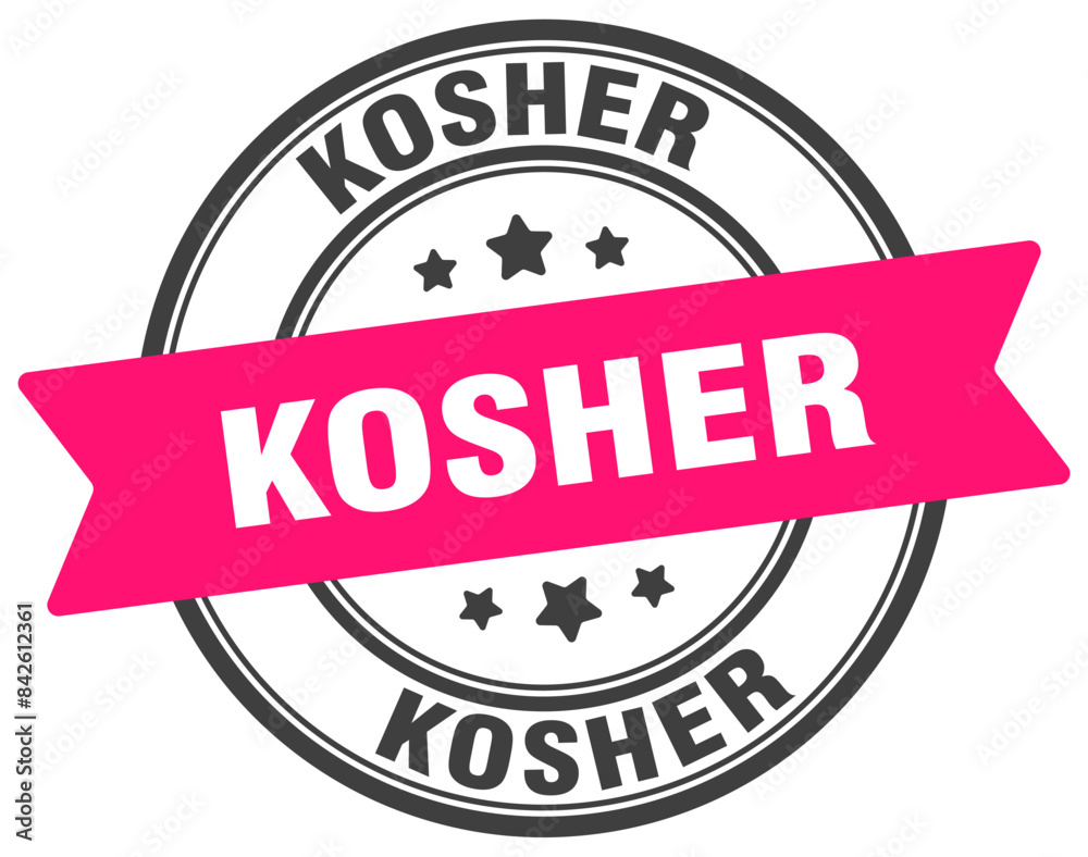 kosher stamp. kosher label on transparent background. round sign kosher stamp. kosher label on transparent background. round sign