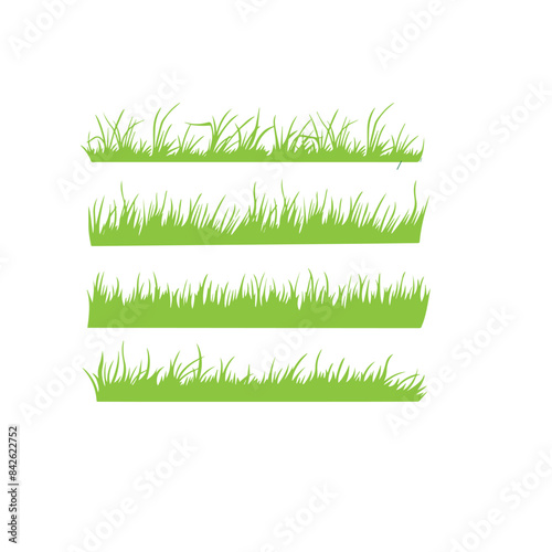 green grass isolated
