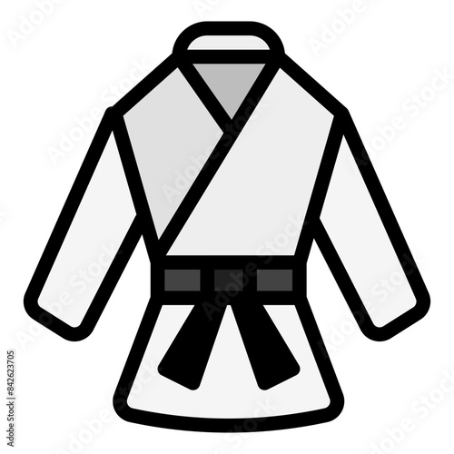 Karate icon in Filled Line Sty.e