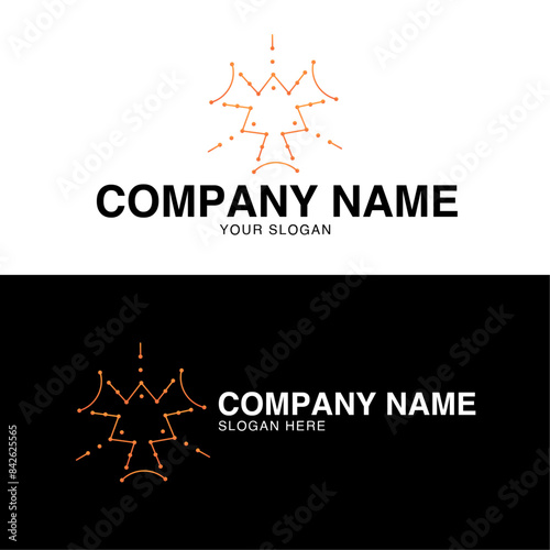 Vector logo design template for web development with web style and W lettering