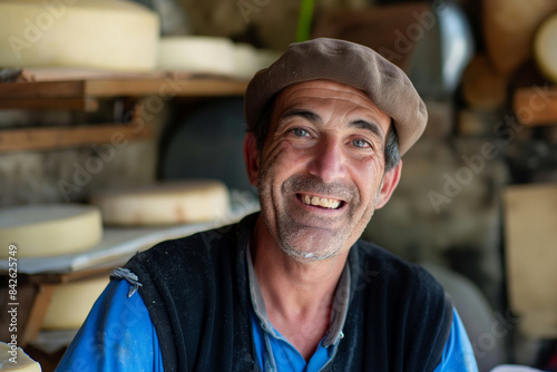 traditional cheese maker in