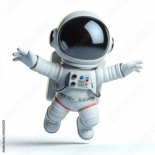 Wallpaper Mural a 3D Full body funny astronaut cartoon, white background Torontodigital.ca
