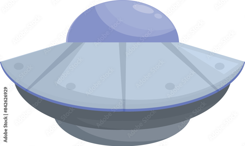Classic ufo flying saucer from outer space is flying with its blue dome light shining Classic ufo flying saucer from outer space is flying with its blue dome light shining