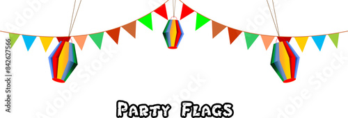 Festa Junina Illustration with Party Flags, Confetti and Arraia Light Bulb Billboard Letter on Yellow Background. Vector Brazil Sao Joao June Festival 