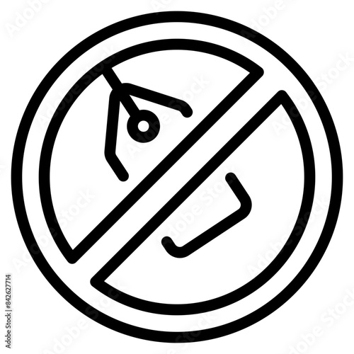 No sales icon symbol sign from modern sale collection in line style for mobile concept and web apps design. Business and marketing related vector line icon.