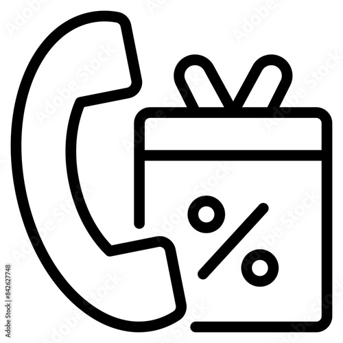 Call for sales icon symbol sign from modern sale collection in line style for mobile concept and web apps design. Business and marketing related vector line icon.