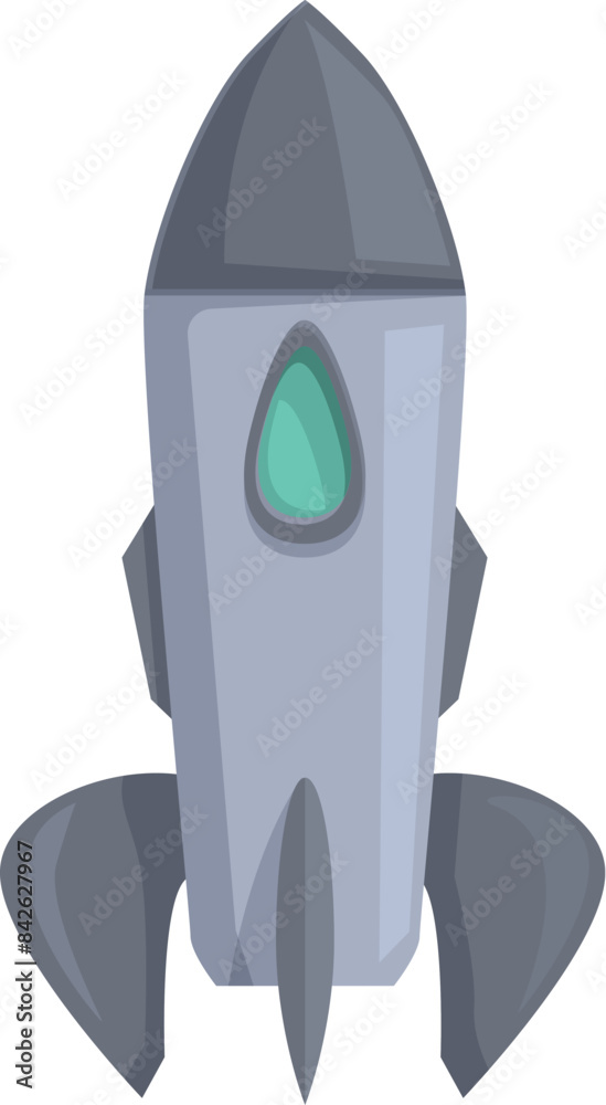 Cartoon rocket ship floating in space with no smoke or flames Cartoon rocket ship floating in space with no smoke or flames