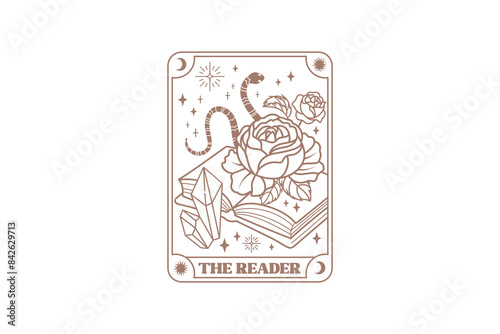 Book SVG the Reader Boho Design