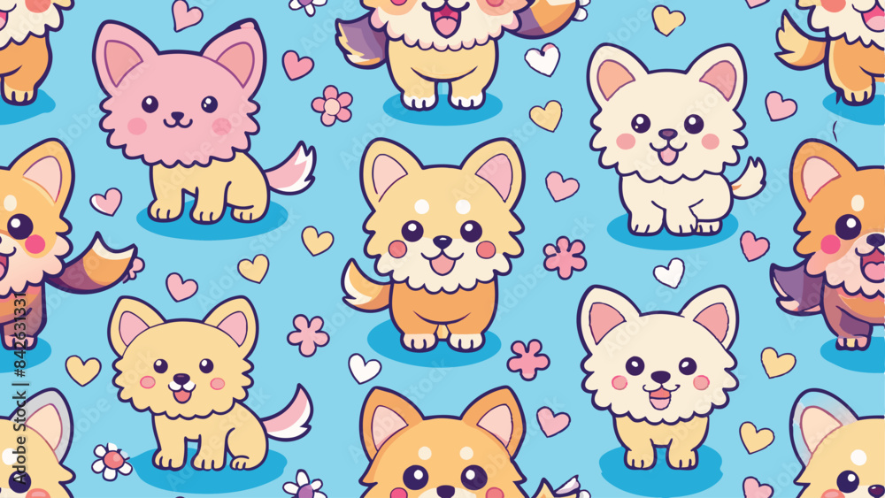 cute dogs seamless pattern background
cute dogs seamless pattern background