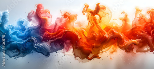 Bright and captivating color bursts on a pure white canvas
