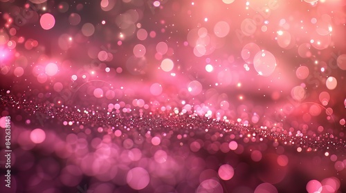 Shimmering pink bokeh lights create a mesmerizing background with a sense of magic