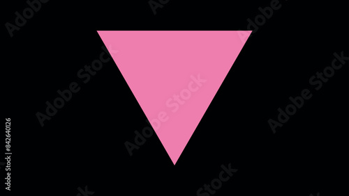 Pink Triangle Flag. Pride Flag. LGBTQ+ colored flag. Pattern. Pride Parade. Multicolored LGBT+ linear flag.