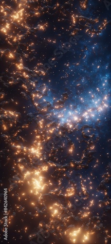 a close up of a very bright and bright space with stars