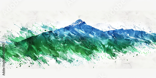 The Mountain: The Flag of Lesotho as a Symbol of Independence and Freedom - Picture the flag of Lesotho with its mountain, symbolizing independence, freedom, and the country's mountainous terrain. 