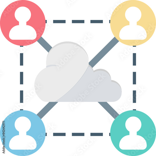 Cloud Vector icon in Flat style 