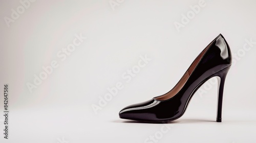 Shoe of a lady isolated against white backdrop