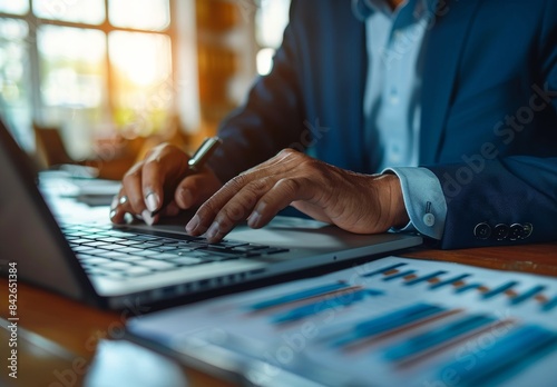 Businessperson Working On Laptop During Daytime